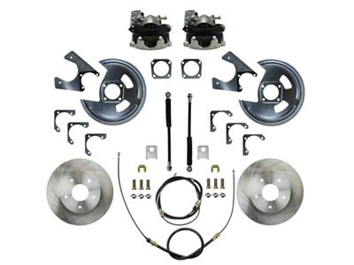 LEED Brakes Rear Disc Brake Conversion Kit; Zinc Plated Calipers (70-81 Firebird)