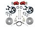 LEED Brakes Rear Disc Brake Conversion Kit with MaxGrip XDS Rotors; Red Calipers (68-69 Firebird)