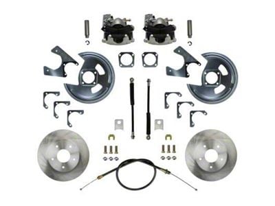 LEED Brakes Rear Disc Brake Conversion Kit; Zinc Plated Calipers (67-79 Nova)