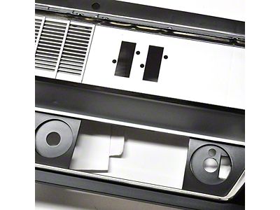 Plastic Dash Housing; Chrome with Silver and Black Accents (66-76 442, Cutlass, F85)