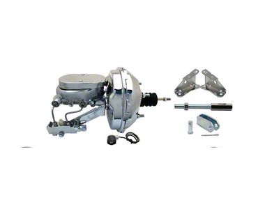 Single Diaphragm Disc/Disc Power Brake Booster Conversion Kit; 11-Inch; Chrome (64-72 442, Cutlass, F85, Vista Cruiser)