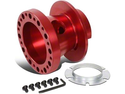 Aluminum Steel Wheel Hub Adapter; Red (69-92 Camaro)