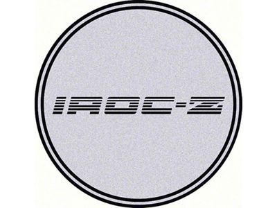 GTA Wheel Center Cap with IROC-Z Logo; Black and Silver (67-92 Camaro)