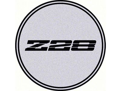 GTA Wheel Center Cap with Z28 Logo; Black and Silver (67-92 Camaro)