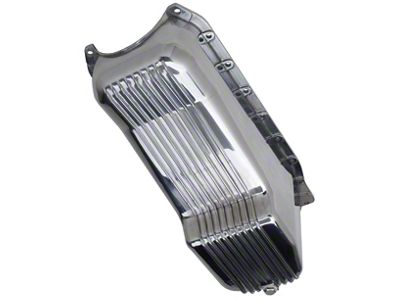 OEM Style Finned Oil Pan; 4-Quart; Polished (86-00 V8 Camaro)