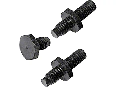 Saginaw Power Steering Pump Stud and Bolt Kit; Black Phosphate Coated (67-92 Camaro)