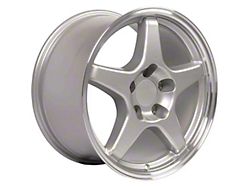 ZR1 Style Deep Dish Silver Wheel; Rear Only; 17x11; 50mm Offset (88-96 Corvette C4)