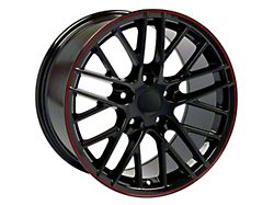 ZR1 Style Deep Dish Black Wheel; 19x10; 79mm Offset (88-96 Corvette C4)