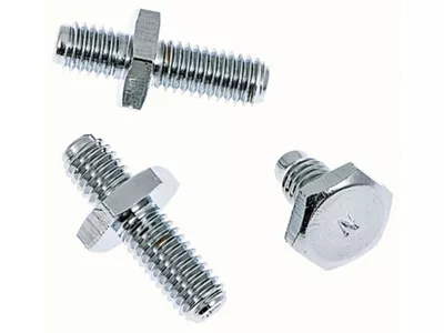 Saginaw Power Steering Pump Stud and Bolt Kit; Chrome (62-96 Corvette C2, C3 & C4)