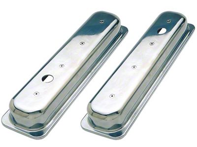 Short Valve Covers with 2-Holes; Polished (87-96 Corvette C4)