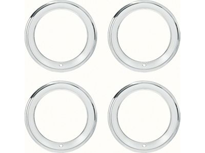 15x7 Rally Wheel Trim Ring Set with 2-5/8-Inch Deep Step Lip; Stainless Steel (70-81 Monte Carlo)