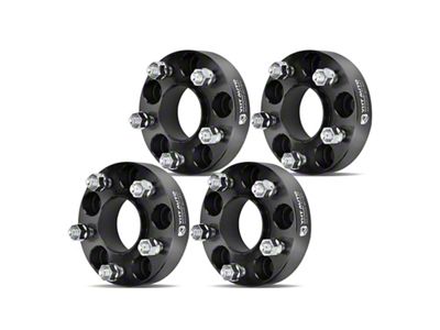 1.25-Inch 5-Lug Wheel Spacers; Black; Set of Four (64-73 Mustang)