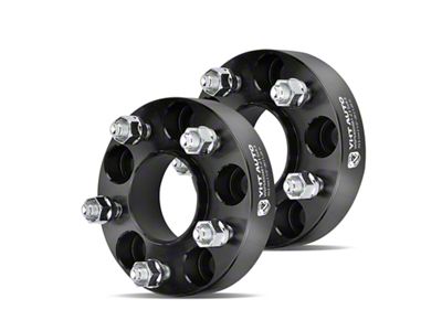 1.25-Inch 5-Lug Wheel Spacers; Black; Set of Two (64-73 Mustang)