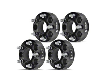 1.50-Inch 5-Lug Wheel Spacers; Black; Set of Four (64-73 Mustang)