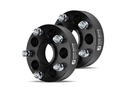 1.50-Inch 5-Lug Wheel Spacers; Black; Set of Two (67-73 Mustang)