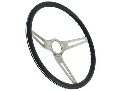 OE Style Comfort Grip Steering Wheel; 15-Inch; Silver and Black (68-72 GS 350, GS 400, GS 455, F85; 69-72 Sportwagon; 73-75 Vista Cruiser)