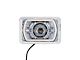 4x6-Inch 13W LED High/Low Beam Projector Headlight with HDR Switchback Halos; Chrome Housing; Clear Lens (Universal; Some Adaptation May Be Required)