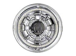 7-Inch LED Headlight with Classic Switchback Halo; Chrome Housing; Clear Lens (Universal; Some Adaptation May Be Required)