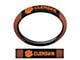 Grip Steering Wheel Cover with Clemson University Tiger Paaw Logo; Tan and Black (Universal; Some Adaptation May Be Required)