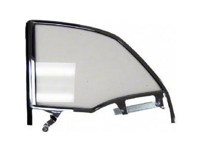 Lower Quarter Window Fram with Clear Glass; Driver Side (55-57 150 Convertible, 210 Convertible, Bel Air Convertible)