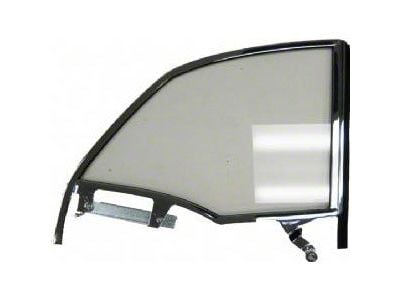 Lower Quarter Window Fram with Clear Glass; Passenger Side (55-57 150 Convertible, 210 Convertible, Bel Air Convertible)