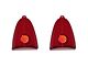 Outer Tail Light Lens; Red Lens (1955 150, 210, Bel Air, Nomad)