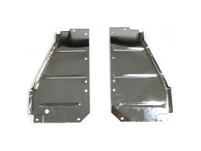 Radiator Core Support Side Filler Panels; Chrome (1956 150, 210, Bel Air, Nomad)