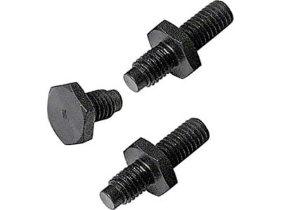 Saginaw Power Steering Pump Stud and Bolt Kit; Black Phosphate Coated (55-57 150, 210, Bel Air, Nomad)