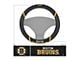 Steering Wheel Cover with Boston Bruins Logo; Black (Universal; Some Adaptation May Be Required)