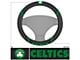 Steering Wheel Cover with Boston Celtics Clover Logo; Black (Universal; Some Adaptation May Be Required)