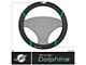 Steering Wheel Cover with Miami Dolphins Logo; Black (Universal; Some Adaptation May Be Required)