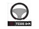 Steering Wheel Cover with Texas AandM University Logo; Black (Universal; Some Adaptation May Be Required)