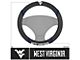 Steering Wheel Cover with West Virginia University Logo; Black (Universal; Some Adaptation May Be Required)