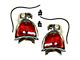 Tail Lights; Chrome Bezel; Red Lens (1957 150, 210, Bel Air, Nomad)