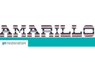 Amarillo Tailgate Decal; Blue/Bright Blue (81-87 Caballero)