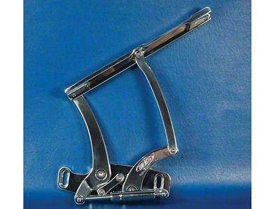 El Camino Billet Aluminum Hood Hinges, Clear Powder Coated Finish, 1965-1967