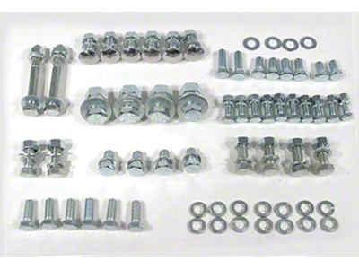 El Camino Bumper Bolt Kits Front, Complete Mounting Kit, 136 Pieces, 1959