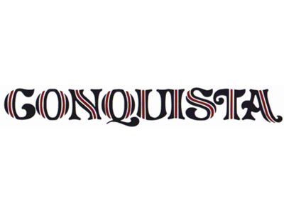 Conquista Tailgate Decal; Charcoal/Red (78-87 El Camino)