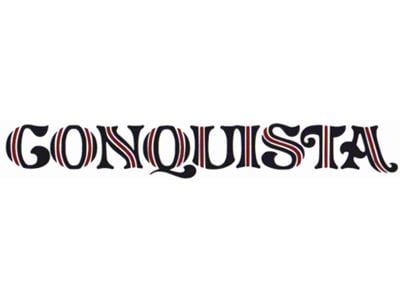 Conquista Tailgate Decal; Red/Charcoal (78-87 El Camino)