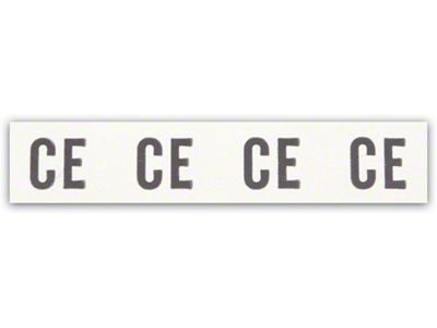 El Camino Engine Compartment Decals Accelerator Tag Ce, 1969-1970