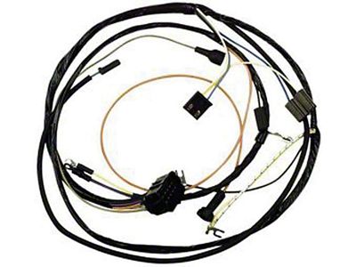 El Camino Engine Harness 307-350 c.i. V8, With Warning Lights, 1972