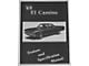 El Camino Facts And Features Manuals, 1969