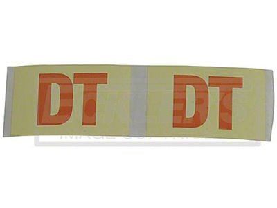 El Camino Front Disc Brake Backing Shield Decal, DT, 1970