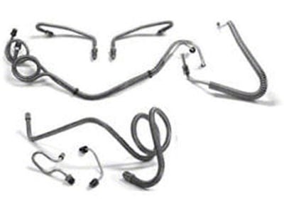 El Camino Full Brake Line Set, Power Disc Lines For Conversion, Stainless Steel, 1968-1972