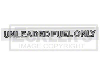 El Camino Gas Door Decal, Unleaded Fuel Only, 1978-1987