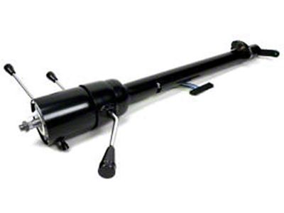 El Camino Ididit Steering Column, Tilt, Column Shift, BlackPowder Coat, 1969-1972