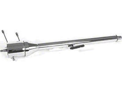 El Camino Ididit Steering Column, Tilt, Floor Shift, Brushed Aluminum, 1959-1960