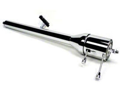 El Camino Ididit Steering Column, Tilt, Floor Shift, Brushed Aluminum, 1966