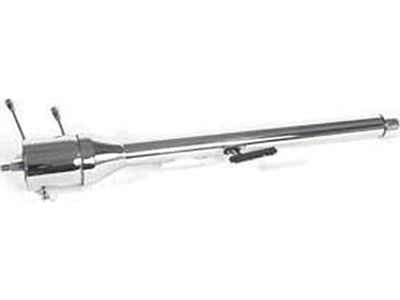 El Camino Ididit Steering Column, Tilt, Floor Shift, Polished Aluminum, 1959-1960