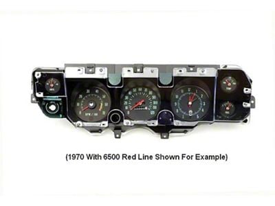 El Camino Instrument Cluster Assembly, With 5000 RPM Redline Tachometer, Super Sport SS , 1971-1972